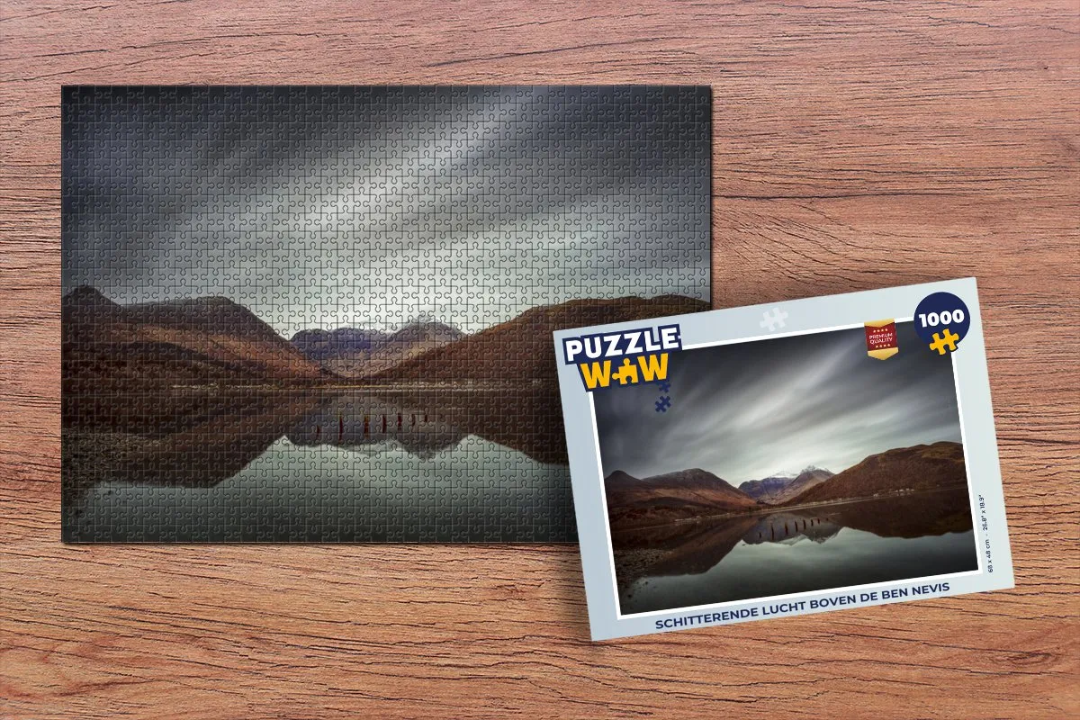 PuzzleWow Schitterende lucht boven de Ben Nevis Legpuzzel 1000 Stuks - Multicolor