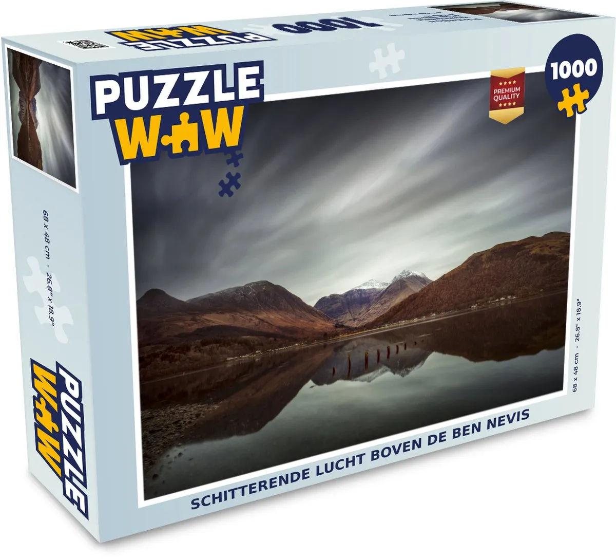 PuzzleWow Schitterende lucht boven de Ben Nevis Legpuzzel 1000 Stuks - Multicolor
