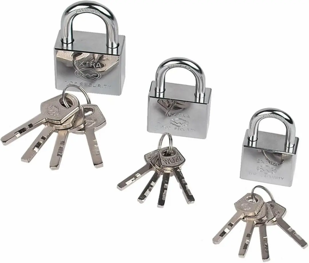Bruder Mannesmann Hangslot met 4 sleutels