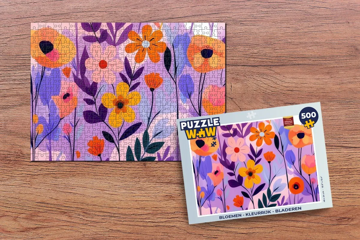 PuzzleWow Bloemen Legpuzzel 500 Stuks - Kleurrijk