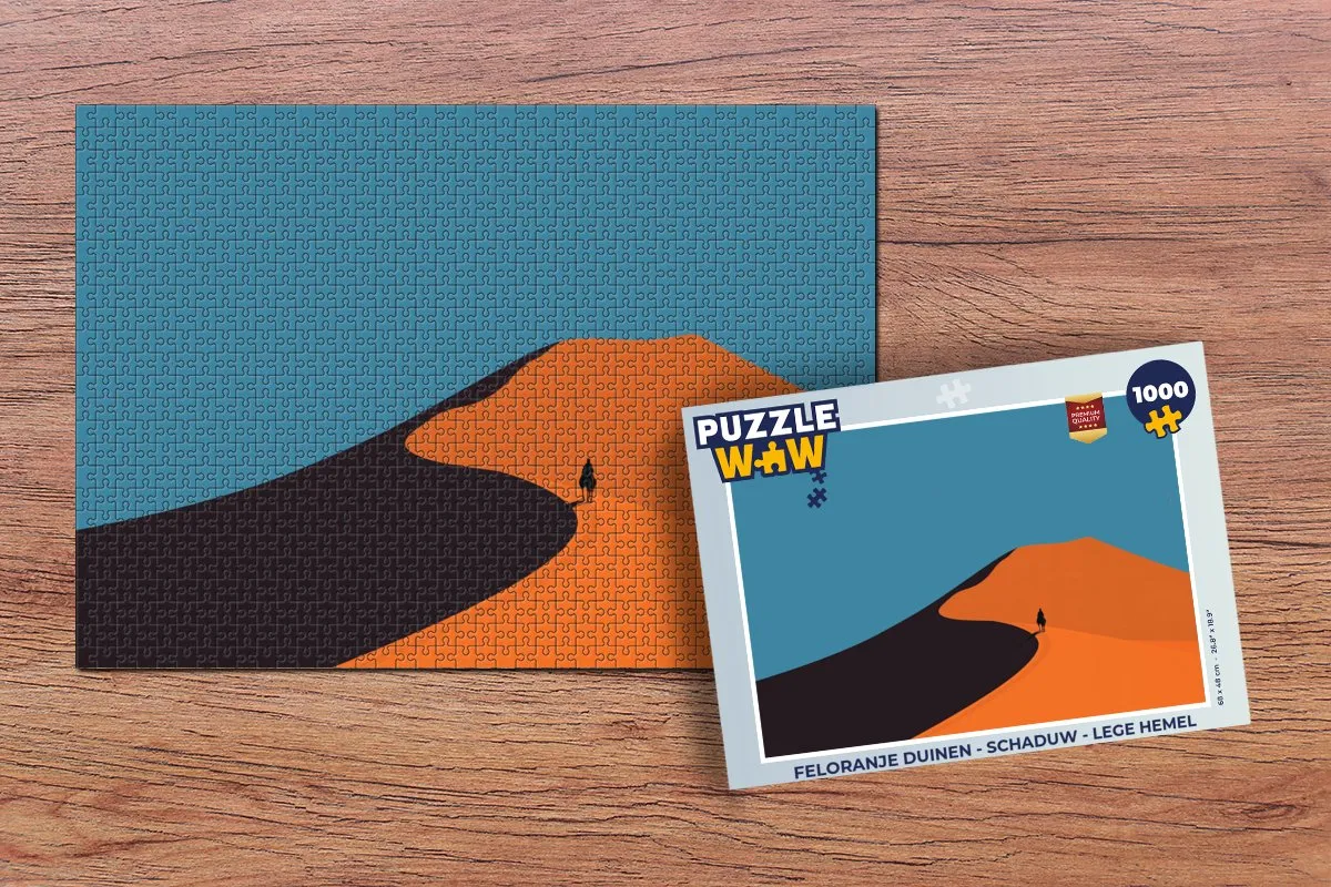 PuzzleWow Feloranje Duinen Legpuzzel 1000 Stuks