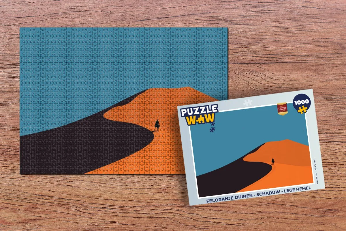 PuzzleWow Feloranje Duinen Legpuzzel 1000 Stuks