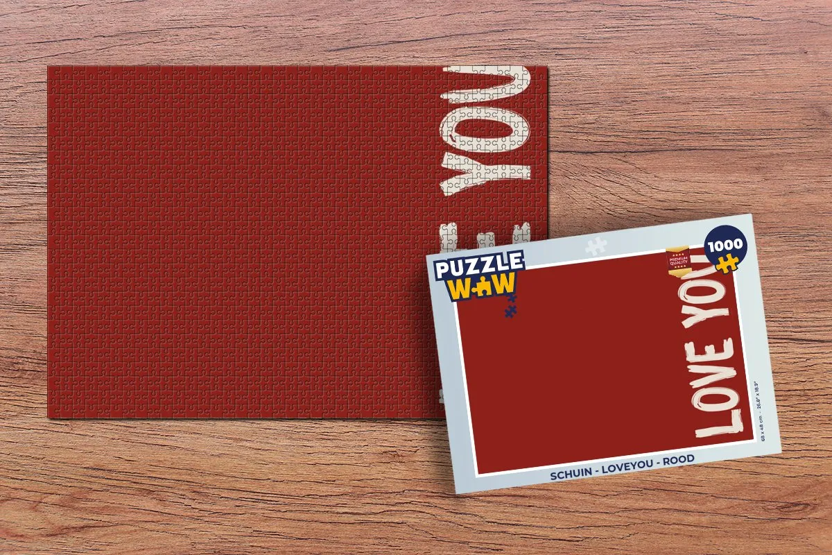 PuzzleWow Loveyou Legpuzzel 1000 Stuks - Rood