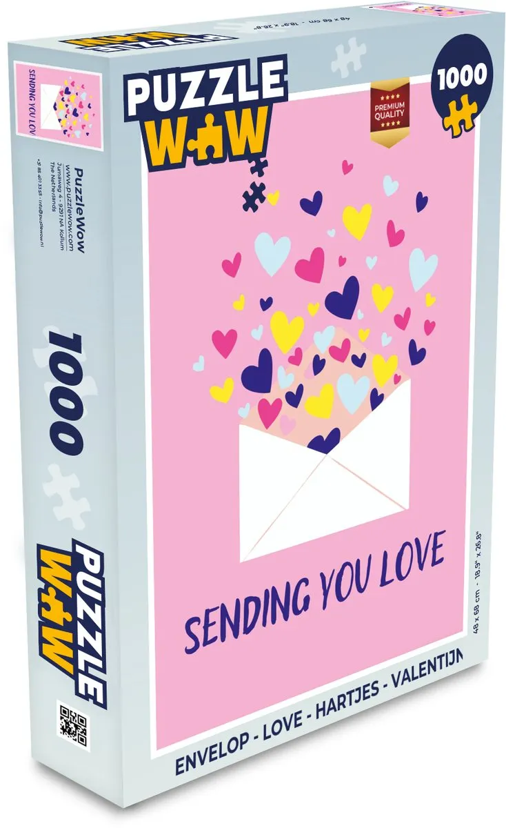 PuzzleWow Love Hartjes Puzzel 1000 Stuks