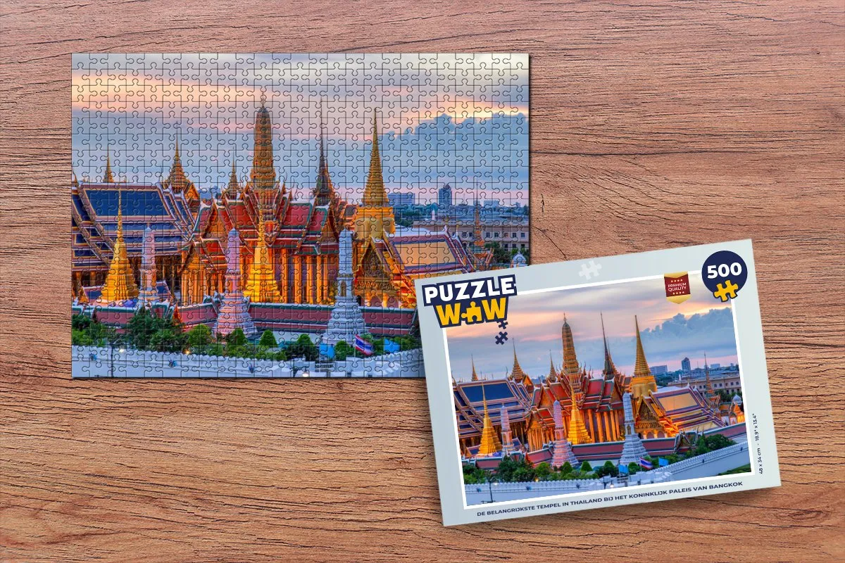 PuzzleWow Thailand Legpuzzel 500 Stuks - Multicolor