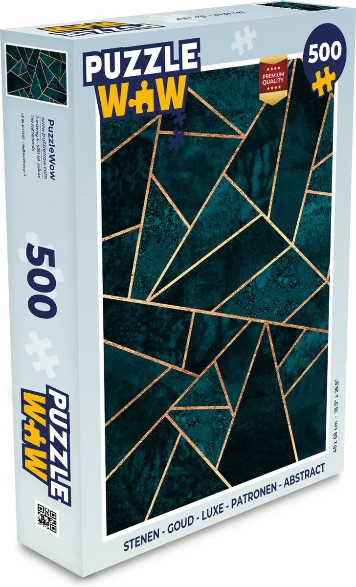 PuzzleWow Abstract Legpuzzel 500 Stuks - Multicolor