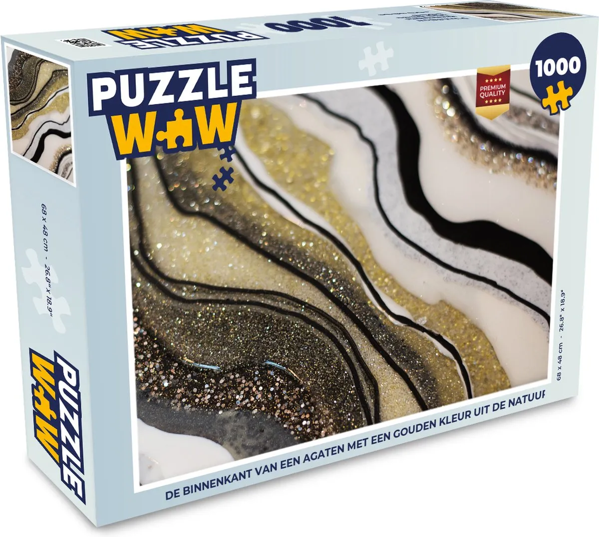 PuzzleWow Edelsteen Abstract Legpuzzel 1000 Stuks - Multicolor