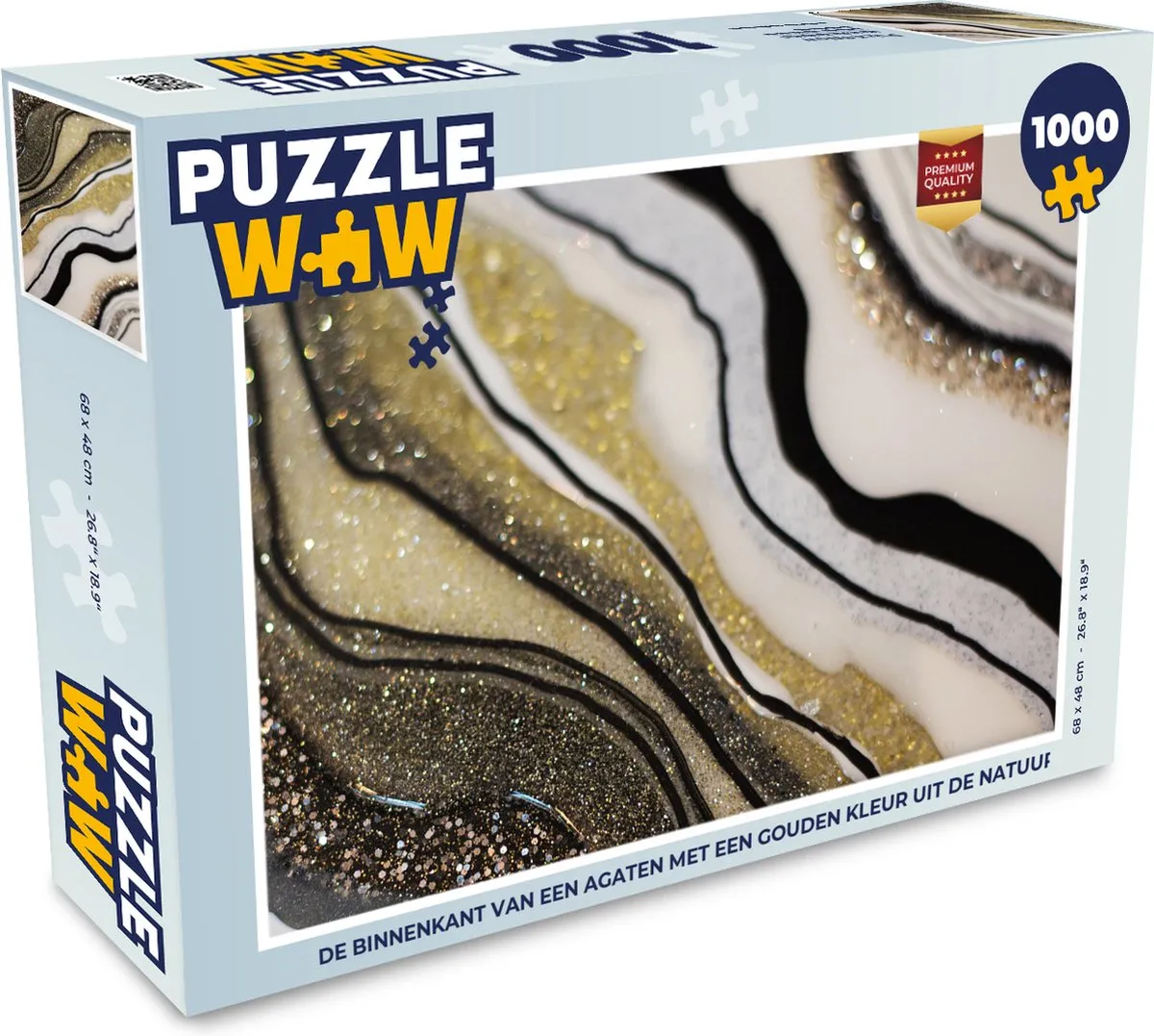 PuzzleWow Edelsteen Abstract Legpuzzel 1000 Stuks - Multicolor