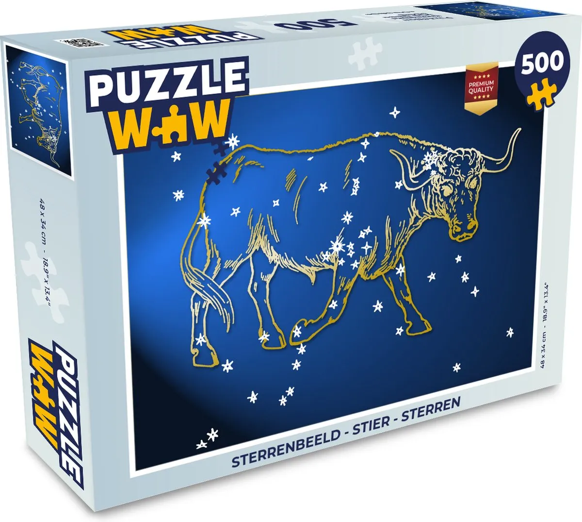 PuzzleWow Sterrenbeeld Stier Legpuzzel 500 Stuks - Multicolor