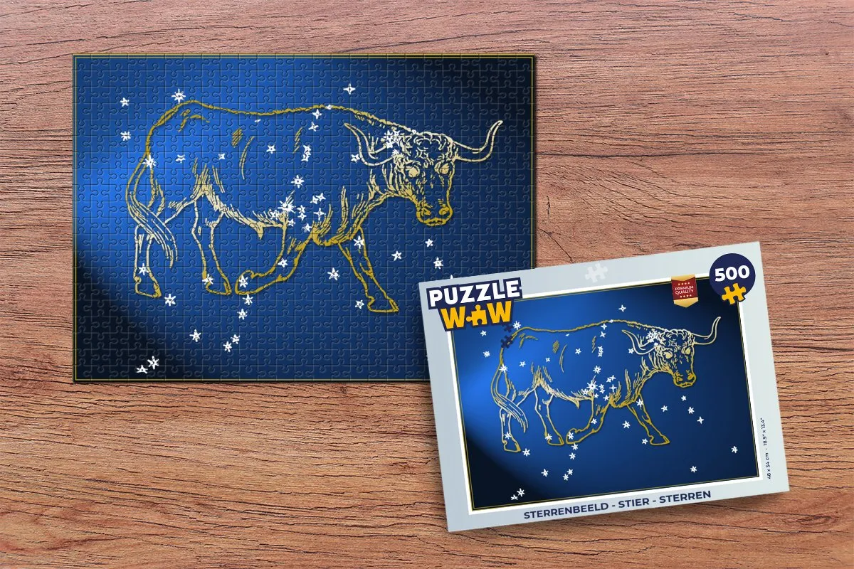 PuzzleWow Sterrenbeeld Stier Legpuzzel 500 Stuks - Multicolor