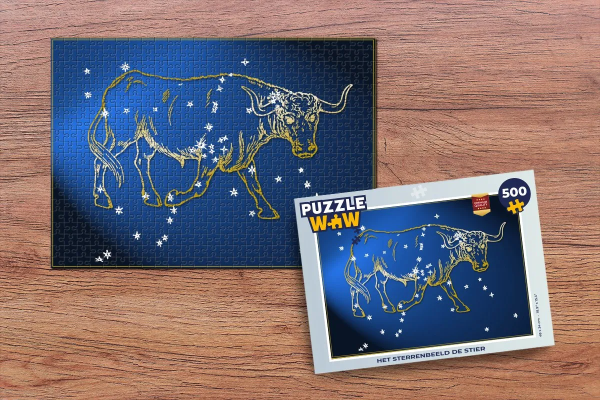 PuzzleWow Sterrenbeeld Stier Legpuzzel 500 Stuks - Multicolor
