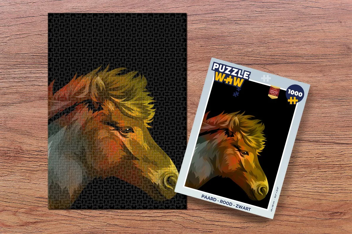 PuzzleWow Paard Legpuzzel 1000 Stuks - Multicolor