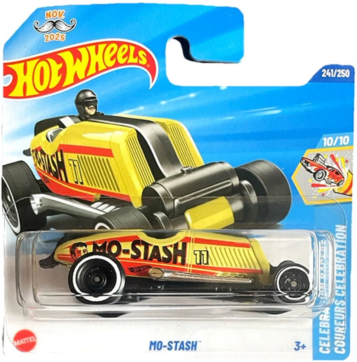 Hot Wheels Celebration Racers Mo Tash Mustache Racer 21A