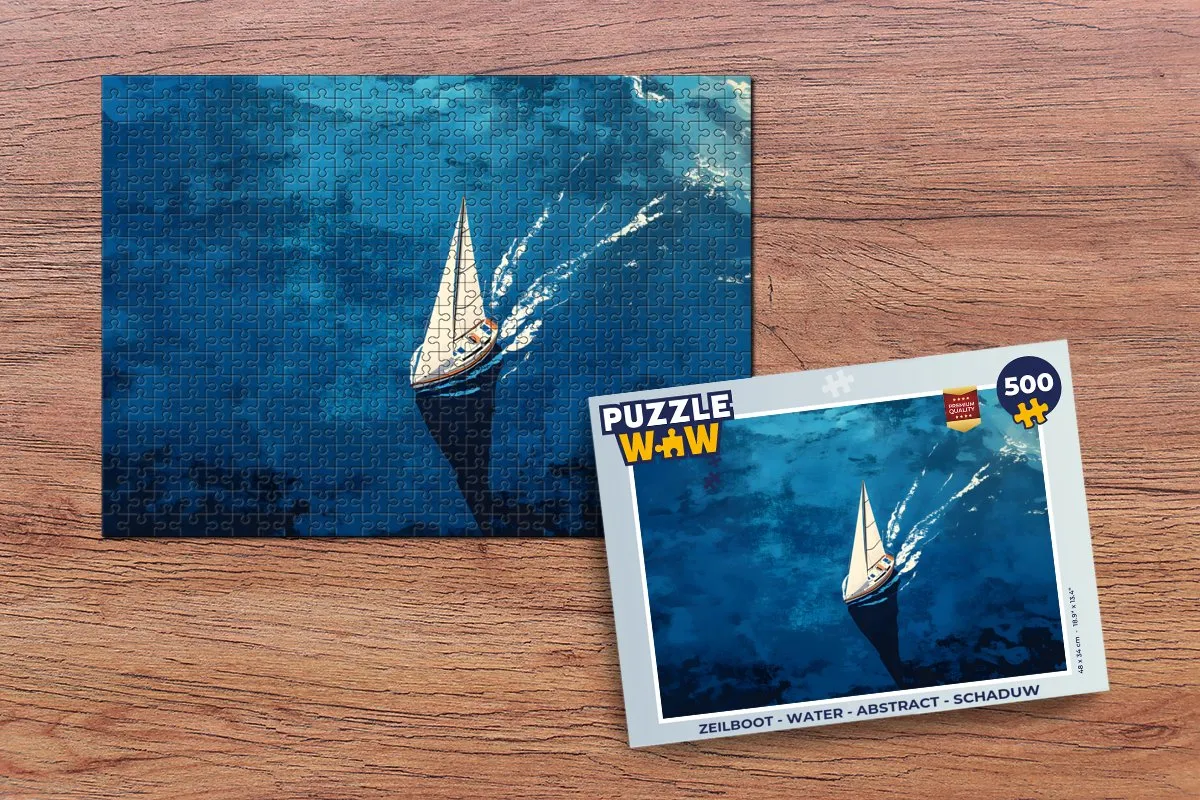 PuzzleWow Zeilboot Legpuzzel 500 Stuks - Abstract Schaduw