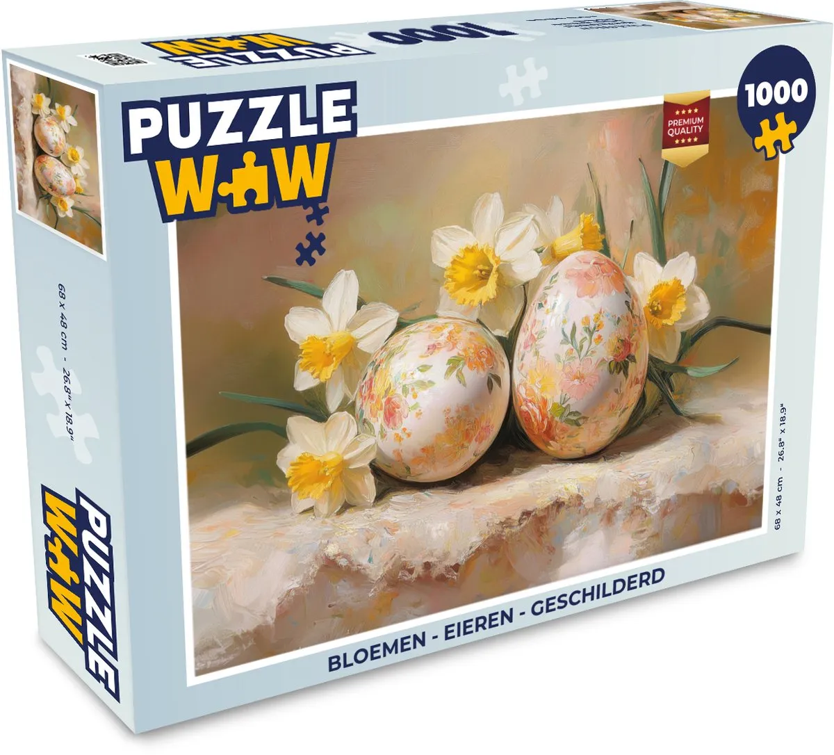PuzzleWow Paaseieren Vintage Legpuzzel 1000 Stuks