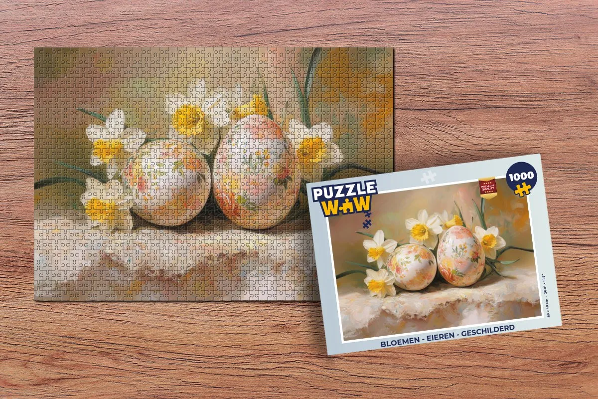 PuzzleWow Paaseieren Vintage Legpuzzel 1000 Stuks