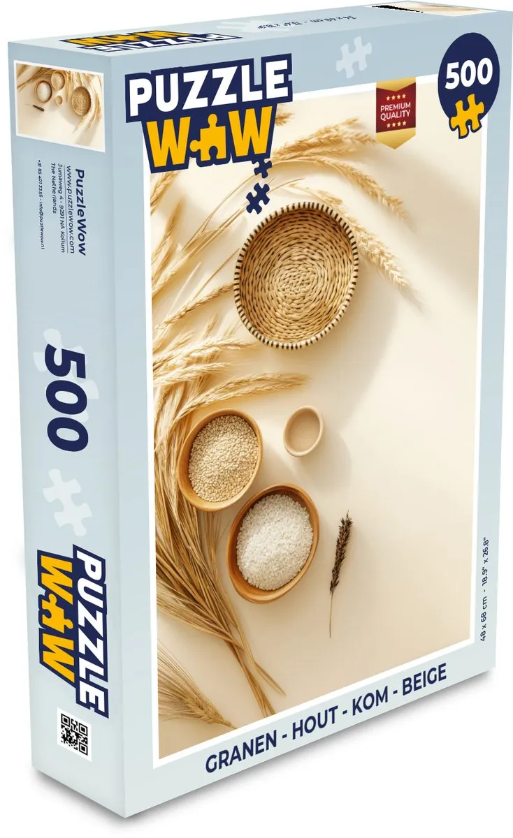 PuzzleWow Granen Houten Legpuzzel 500 Stuks