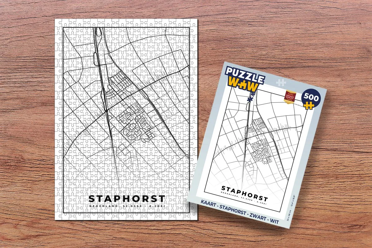 PuzzleWow Staphorst Legpuzzel 500 Stuks - Multicolor