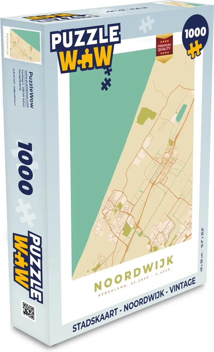 PuzzleWow Noordwijk Vintage Legpuzzel 1000 Stuks