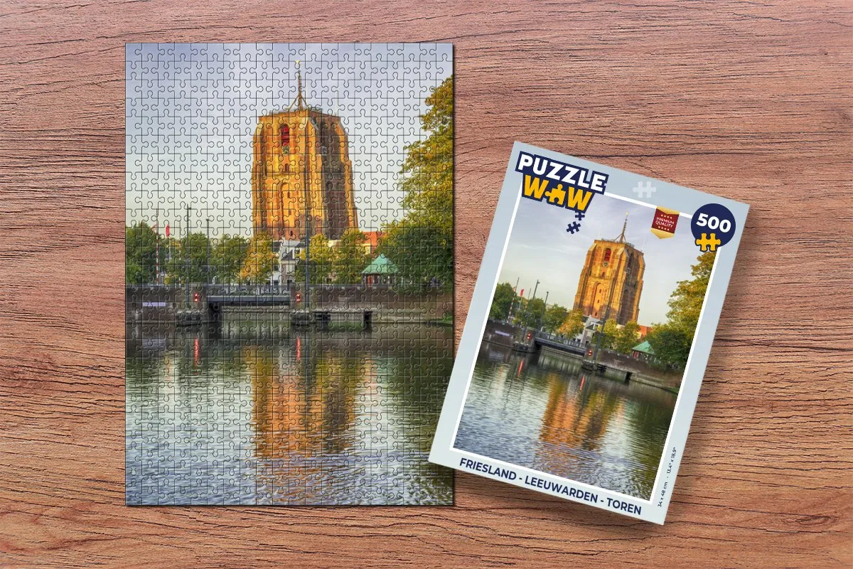 PuzzleWow Friesland Leeuwarden Legpuzzel 500 Stuks - Multicolor