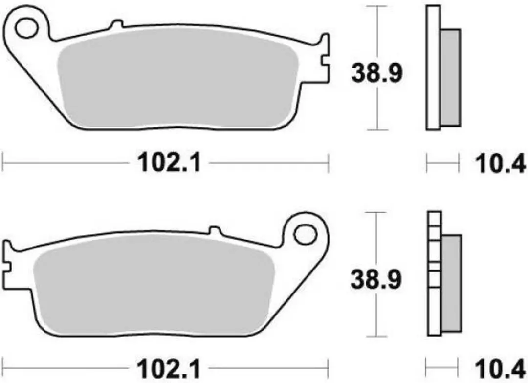remblok sbs voor motor honda 650 ntv revere 1994 tot 1997 654ls nieuw