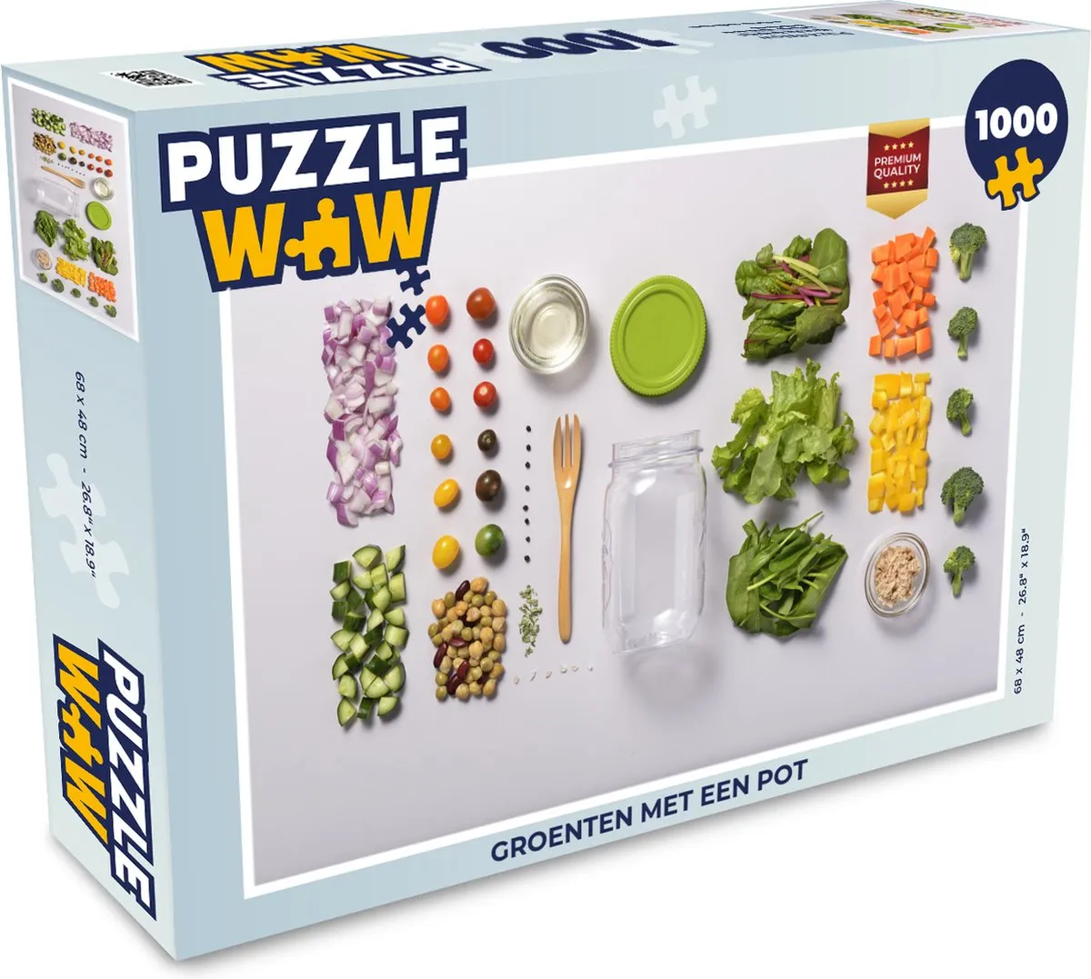 PuzzleWow Groenten met een Pot Legpuzzel 1000 Stuks
