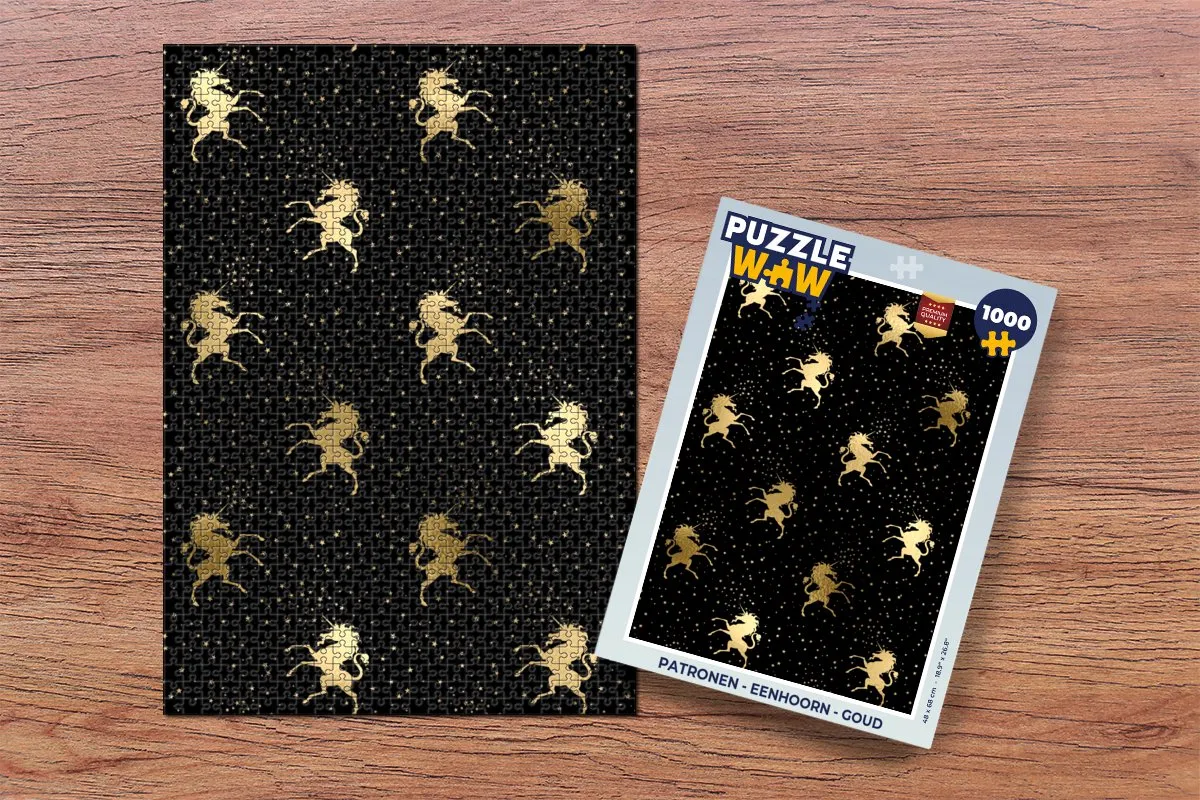 PuzzleWow Eenhoorn Legpuzzel 1000 Stuks - Multicolor