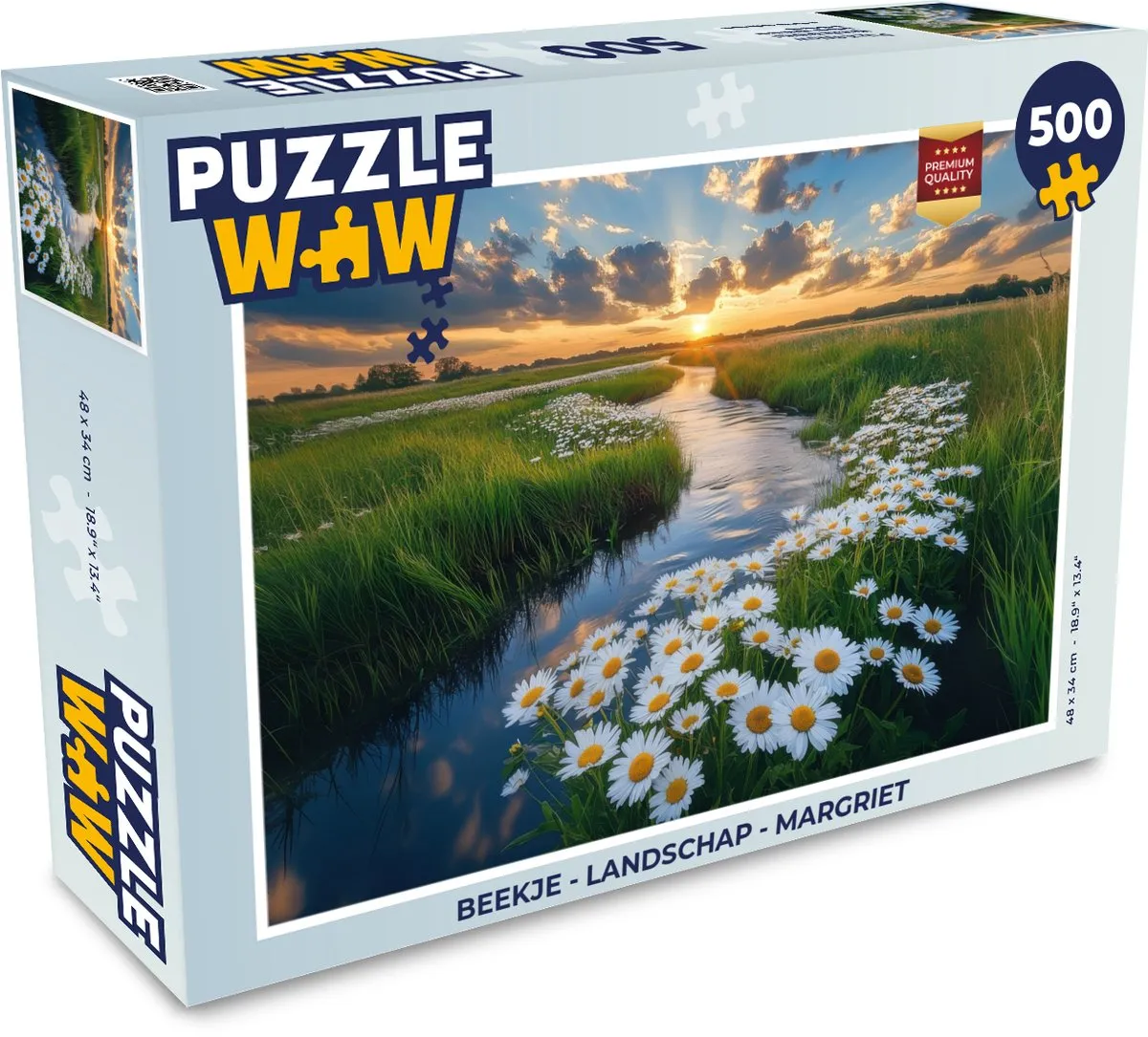 PuzzleWow Beekje Landschap Legpuzzel 500 Stuks