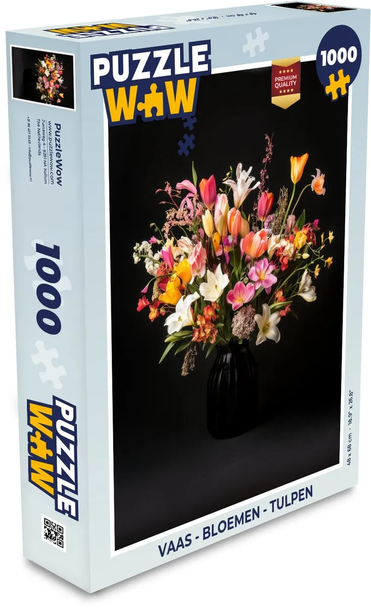 PuzzleWow Vaas Bloemen Legpuzzel 1000 Stuks