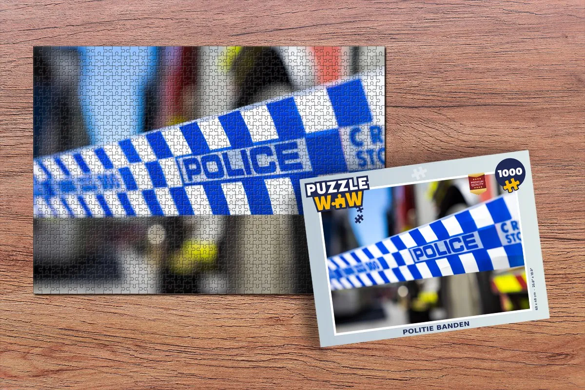 PuzzleWow Politie Banden Legpuzzel 1000 Stuks - Multicolor