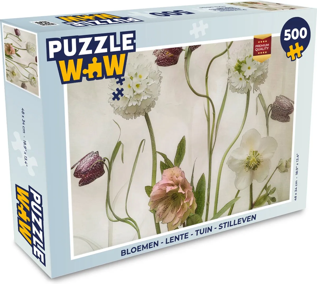 PuzzleWow Bloemen Legpuzzel 500 Stuks - Multicolor