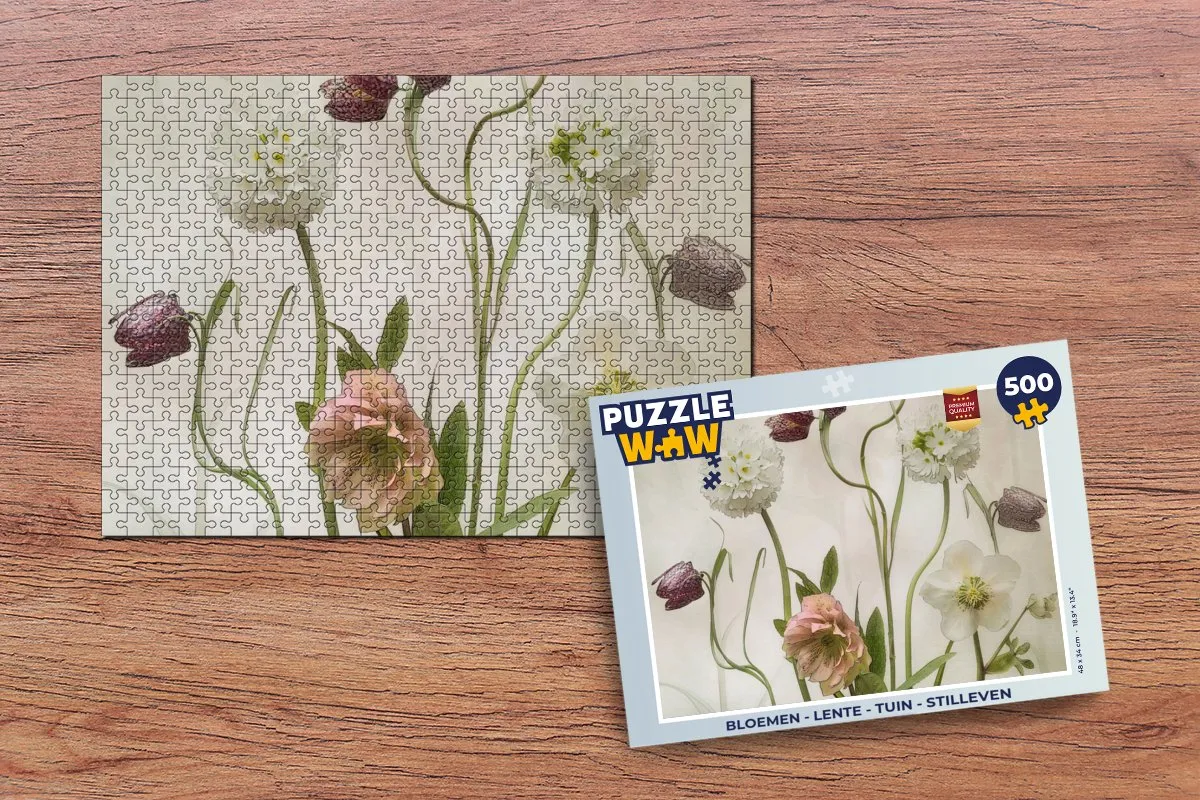 PuzzleWow Bloemen Legpuzzel 500 Stuks - Multicolor