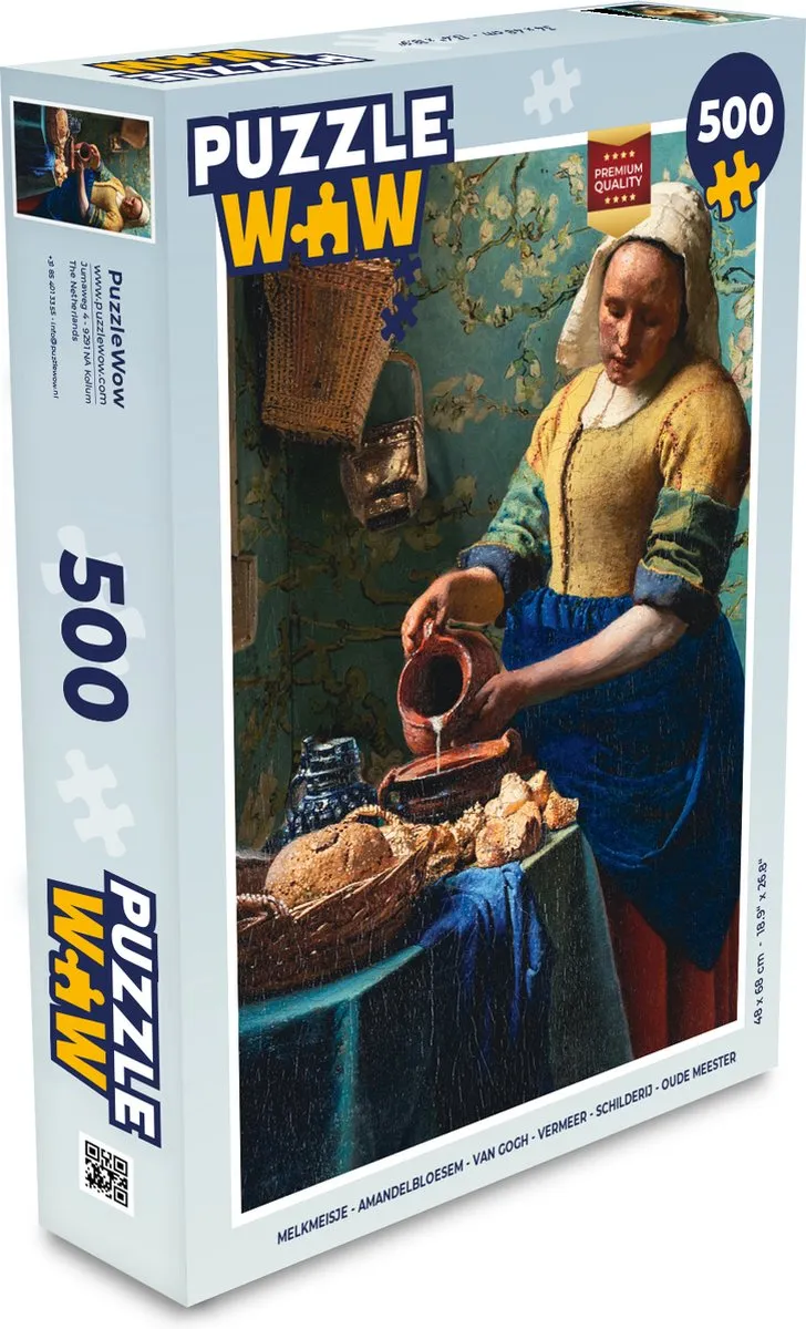 PuzzleWow Van Gogh Melkmeisje Legpuzzel 500 Stuks - Multicolor