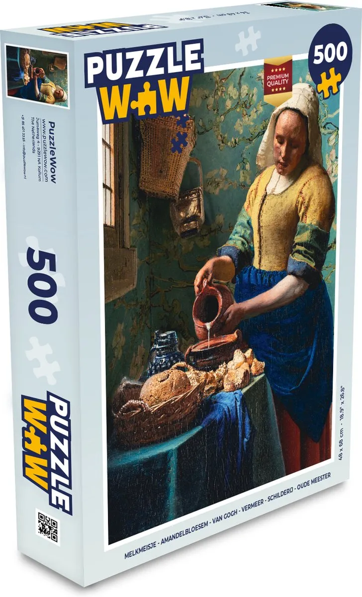 PuzzleWow Van Gogh Melkmeisje Legpuzzel 500 Stuks