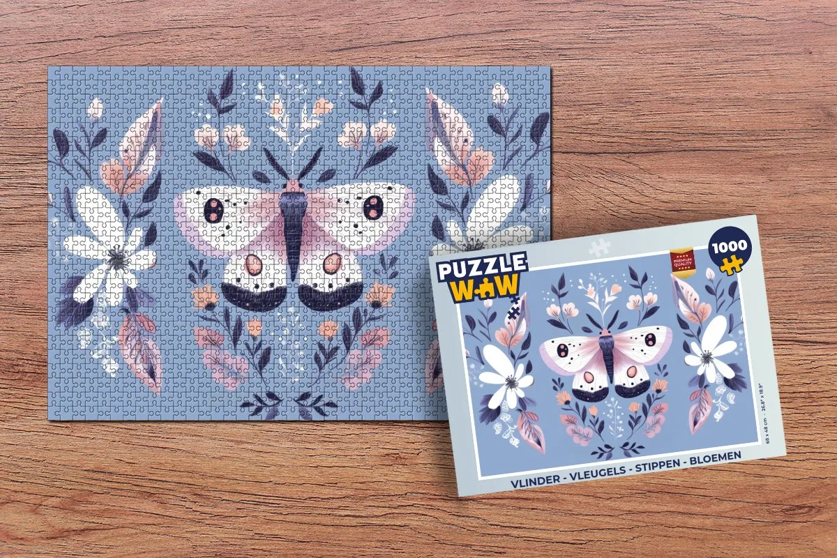 PuzzleWow Vlinder Legpuzzel 1000 Stuks - MPN 8721414223237
