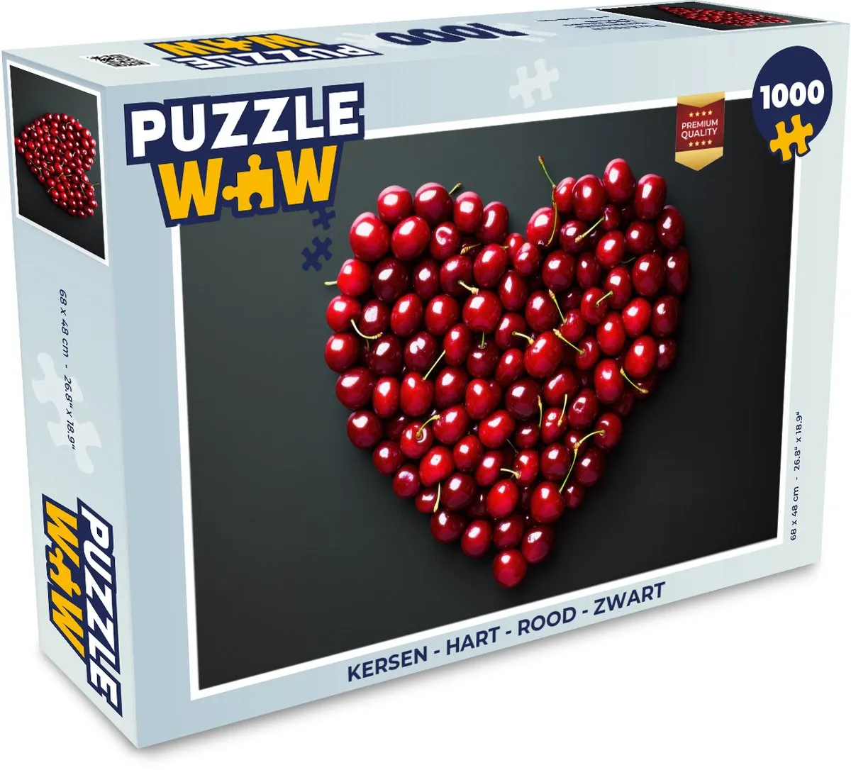 PuzzleWow Legpuzzel Kersen Hart 1000 Stuks