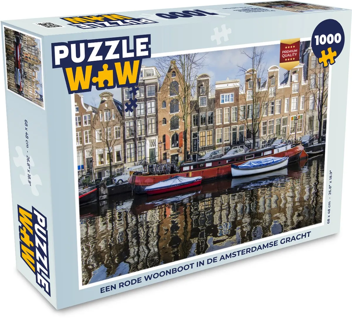 PuzzleWow Legpuzzel Amsterdamse Gracht 1000 Stuks - Multicolor