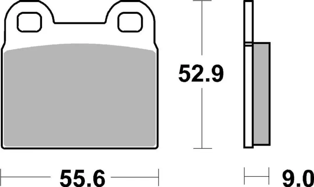 SBS Plaquette de frein avant BMW 450 R45 N 1978-1985 - 527HF - Zwart - afbeelding 2 van 2