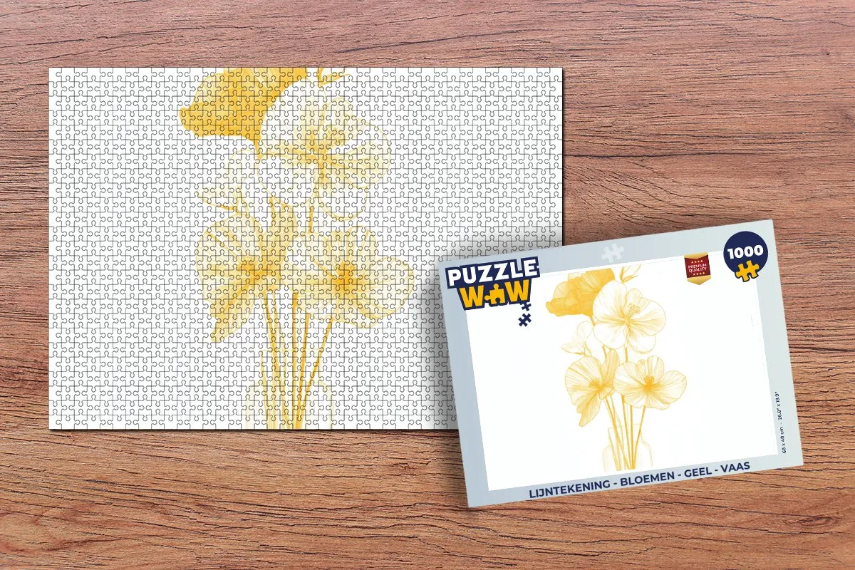 PuzzleWow Bloemen Legpuzzel 1000 Stuks - Geel