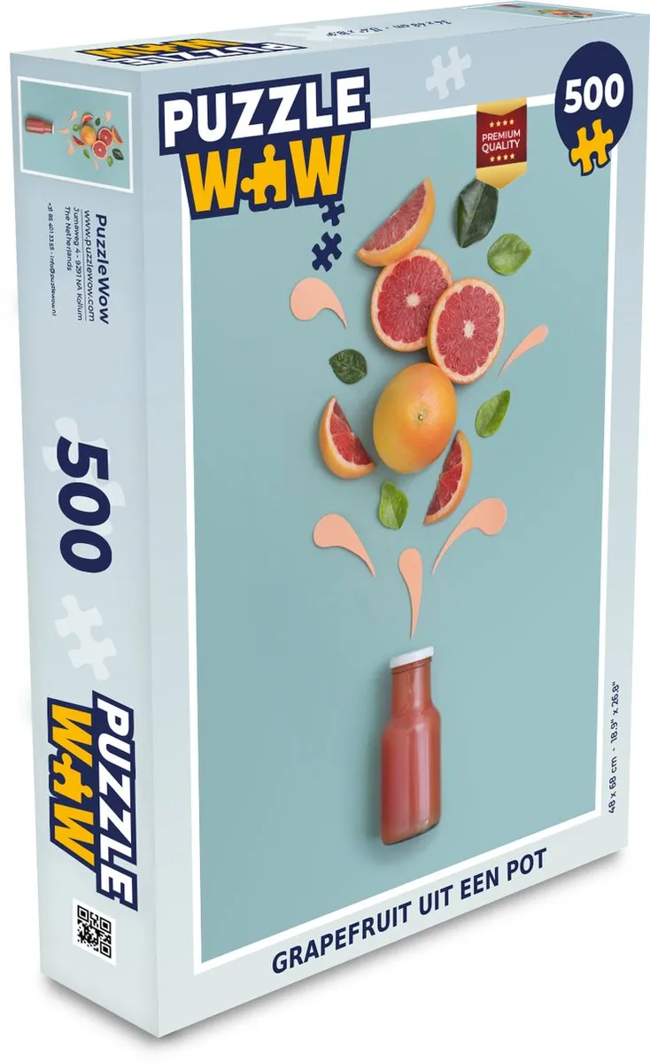 PuzzleWow Grapefruit uit een Pot Legpuzzel 500 Stuks