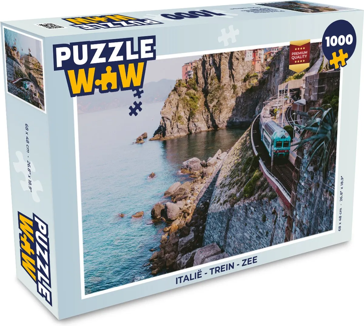 PuzzleWow Italië Trein Zee Legpuzzel 1000 Stuks