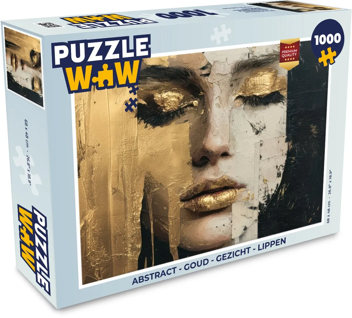 PuzzleWow Abstract Gezicht Lippen Legpuzzel 1000 Stuks