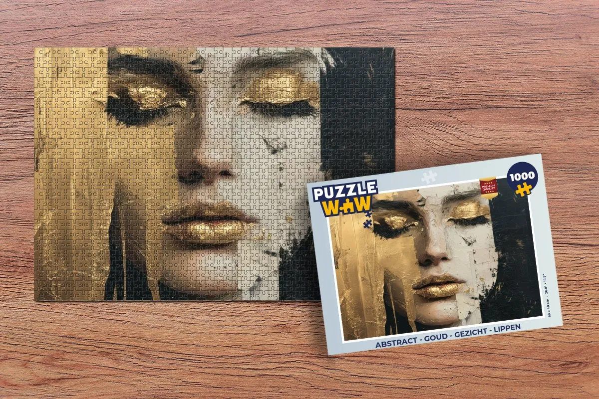 PuzzleWow Abstract Gezicht Lippen Legpuzzel 1000 Stuks