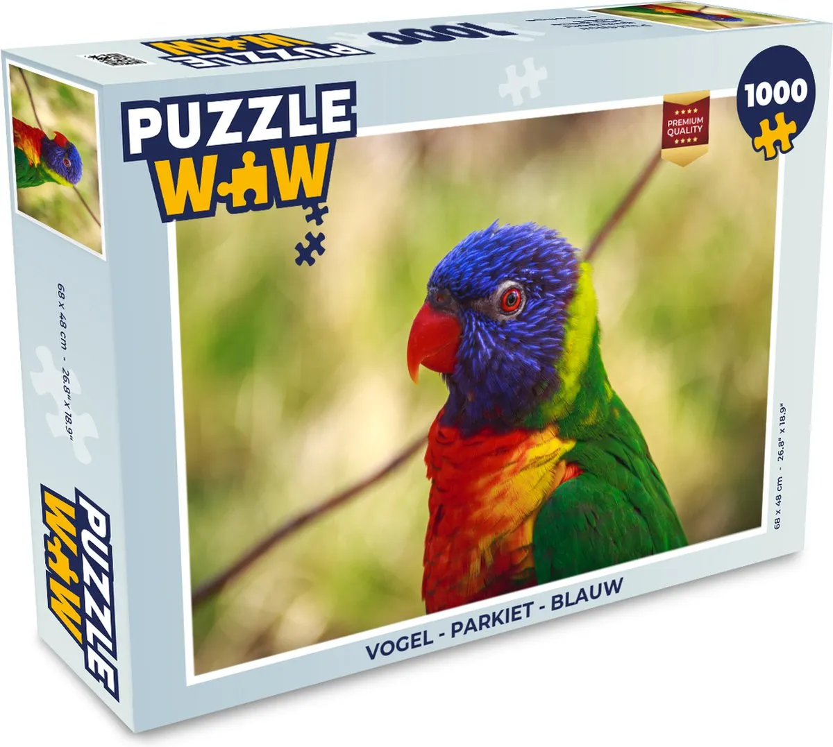PuzzleWow Vogel Parkiet Legpuzzel 1000 Stuks