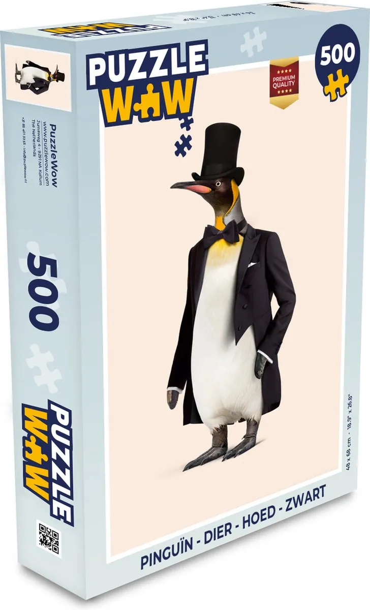 PuzzleWow Pinguïn Legpuzzel 500 Stuks