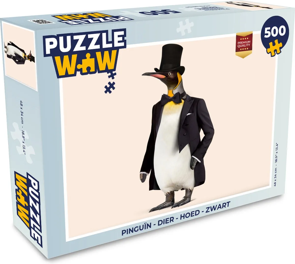 PuzzleWow Pinguïn Legpuzzel 500 Stuks - Multicolor