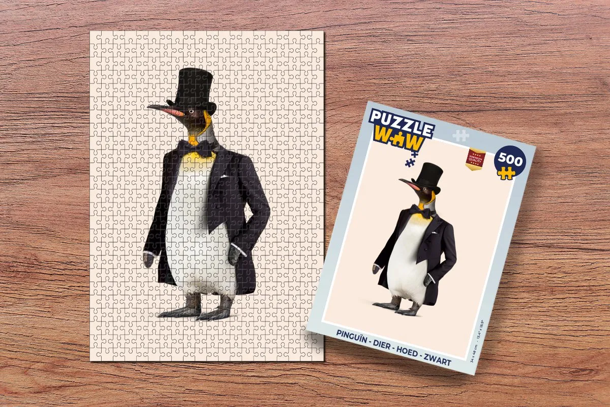 PuzzleWow Pinguïn Legpuzzel 500 Stuks - Multicolor