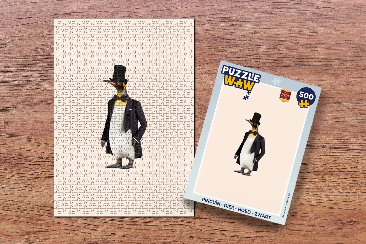 PuzzleWow Pinguïn Legpuzzel 500 Stuks - Multicolor