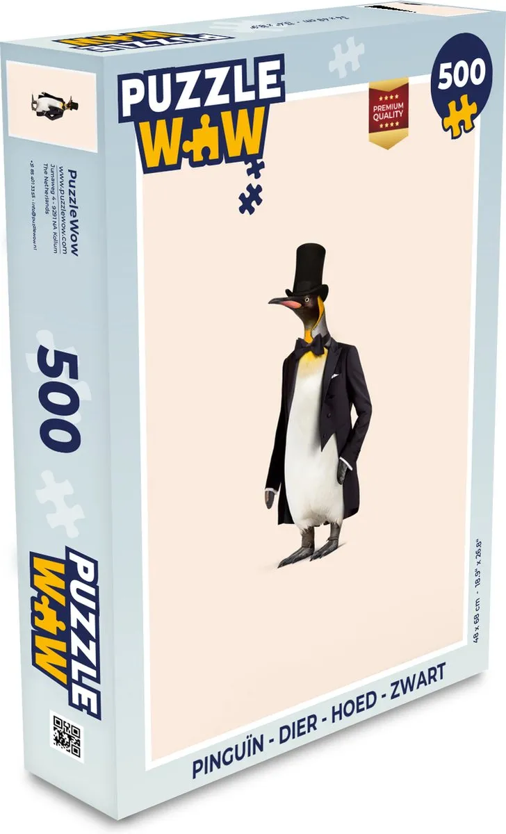 PuzzleWow Pinguïn Legpuzzel 500 Stuks - Multicolor