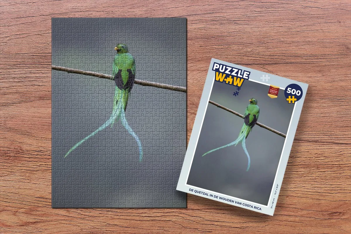 PuzzleWow Legpuzzel De quetzal in de wouden van Costa Rica 500 Stuks - Multicolor